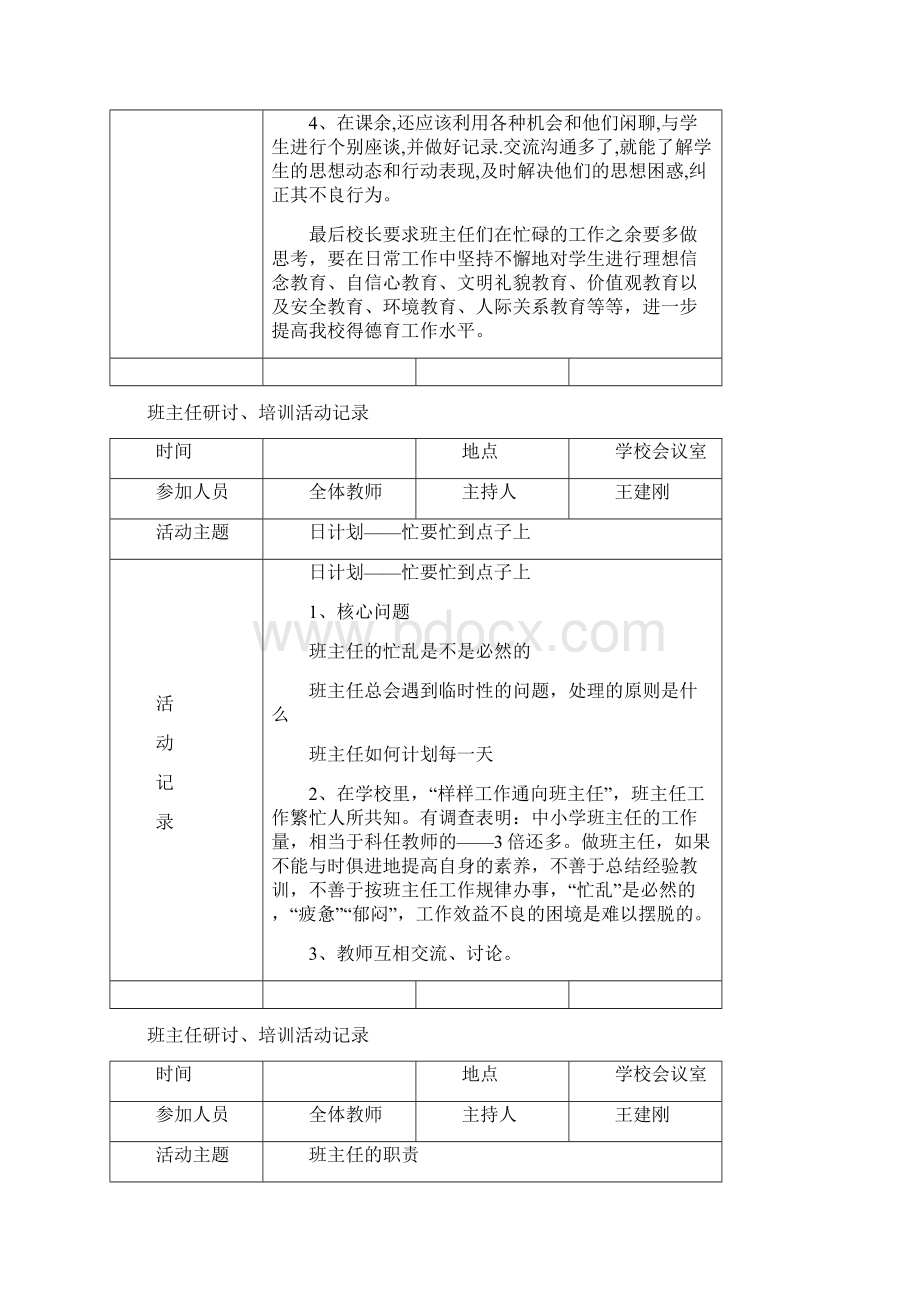 班主任研讨培训活动记录.docx_第2页