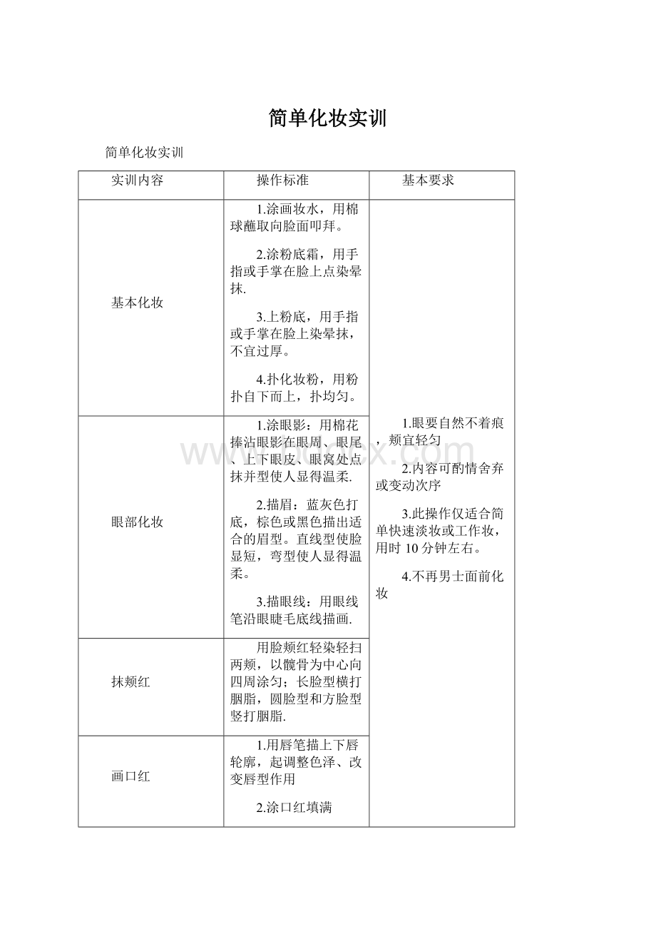 简单化妆实训.docx_第1页