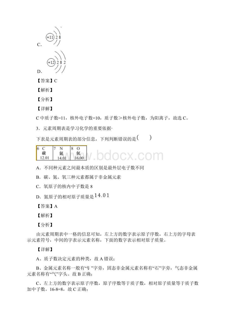 最新物质构成的奥秘中考题集锦经典.docx_第2页