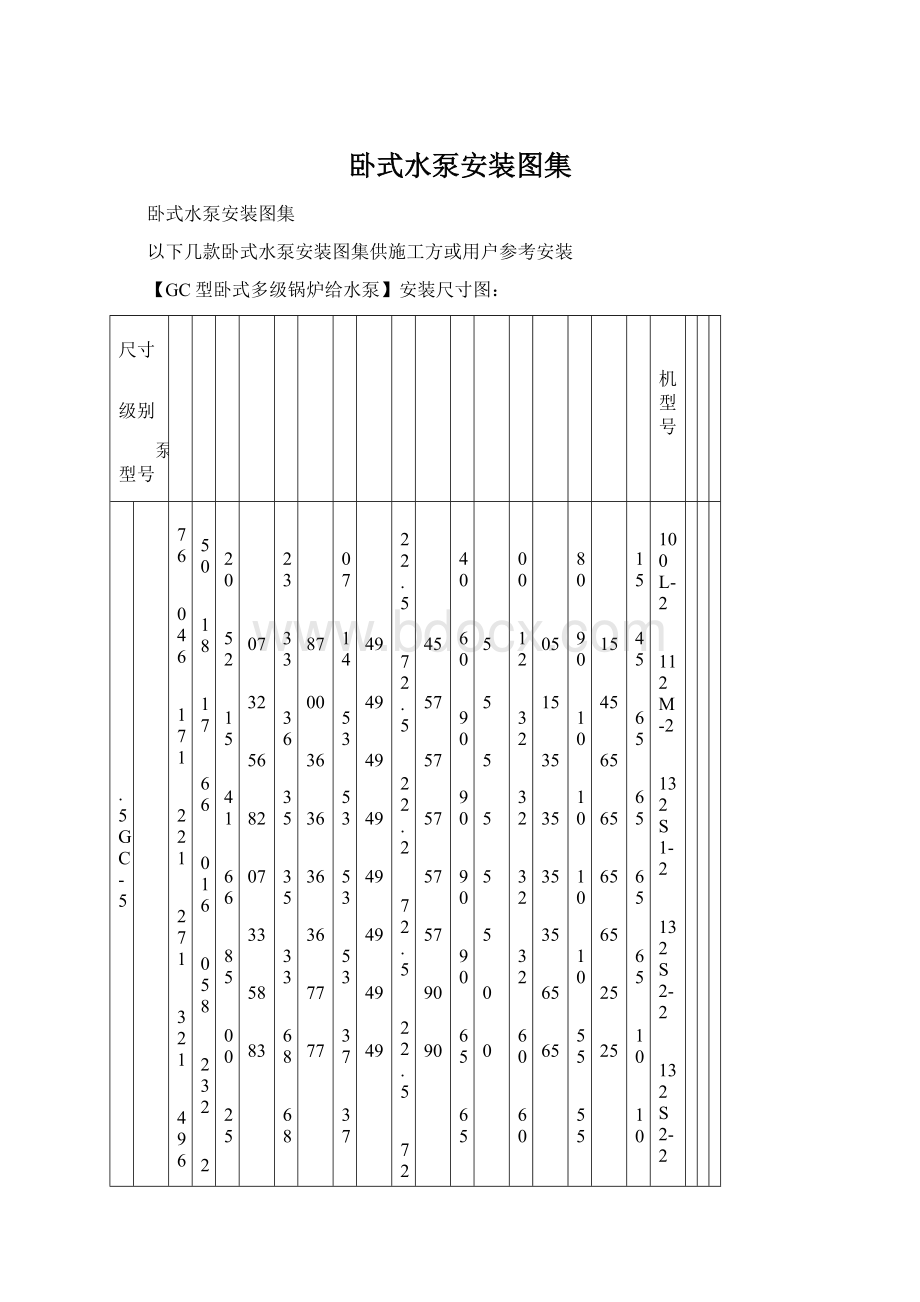 卧式水泵安装图集.docx_第1页