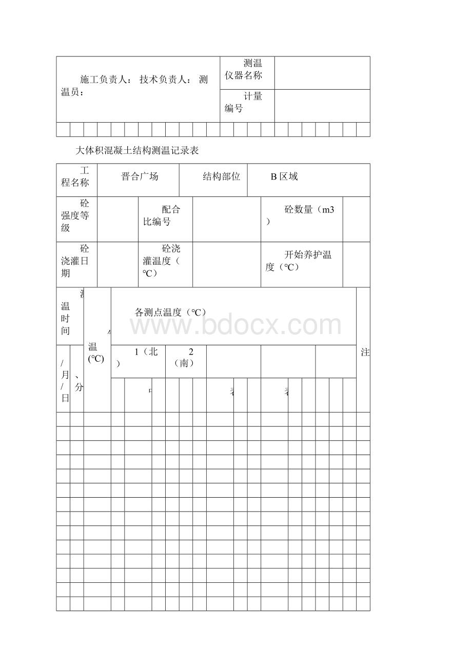 大体积混凝土测温记录表.docx_第3页