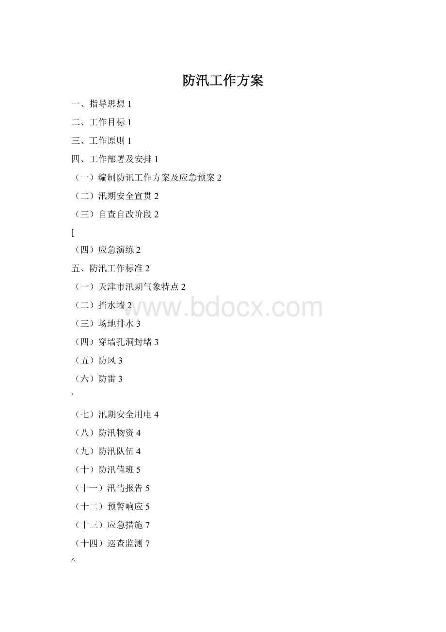 防汛工作方案.docx_第1页