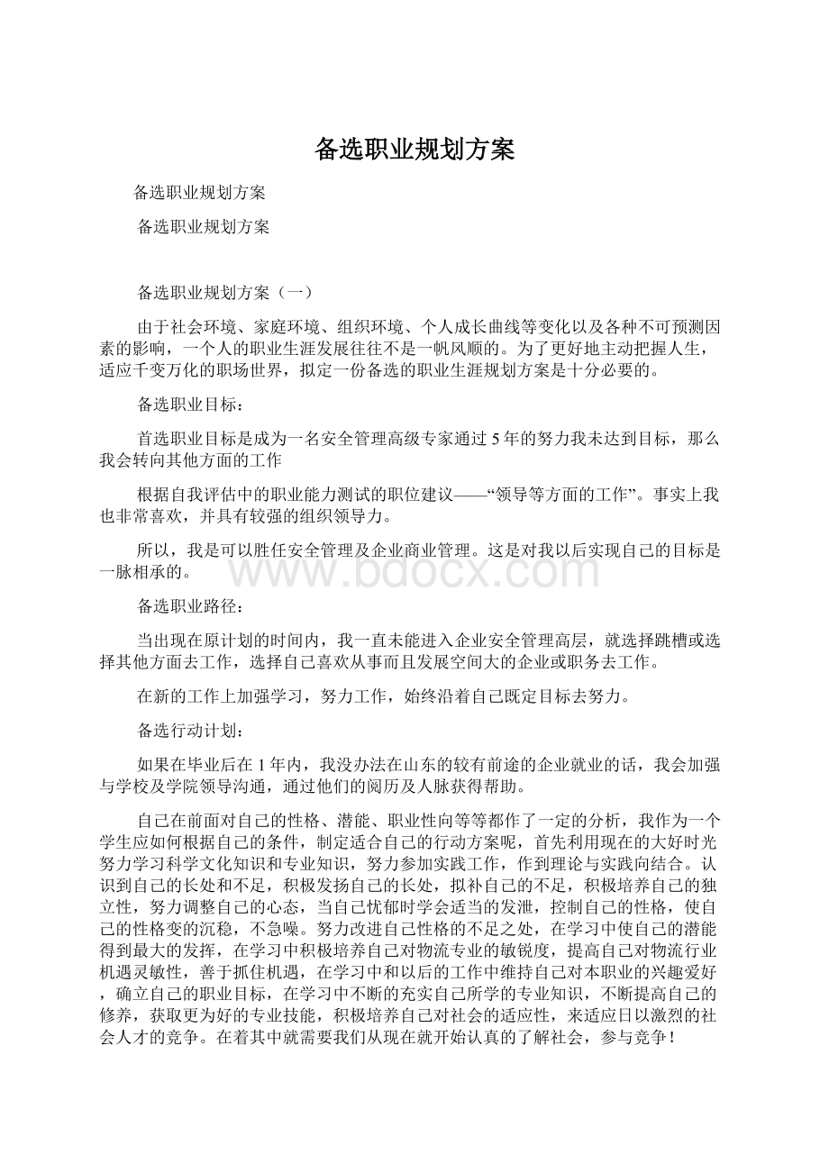 备选职业规划方案.docx