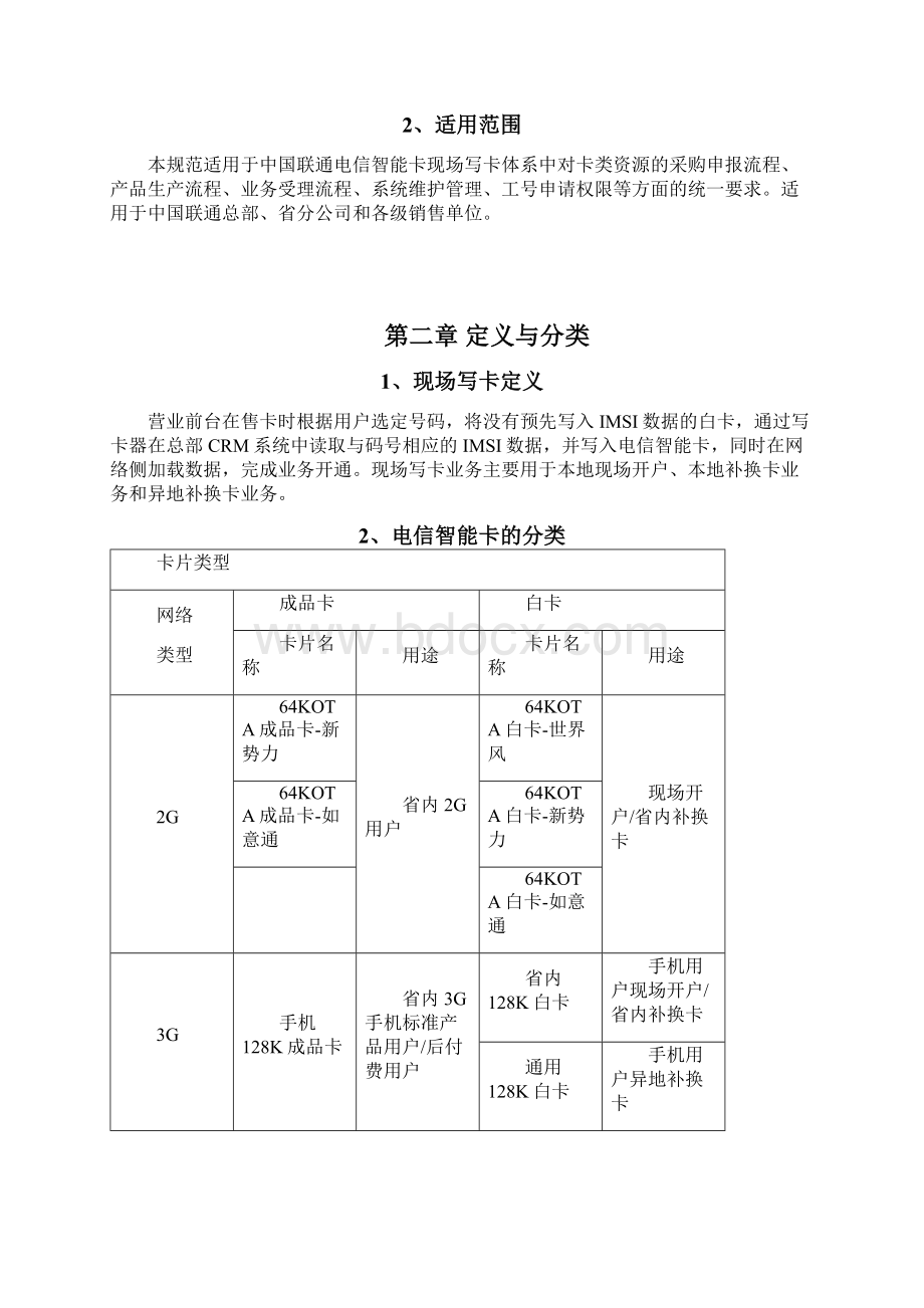 现场管理方案中国联通电信智能卡现场写卡管理规范V.docx_第3页