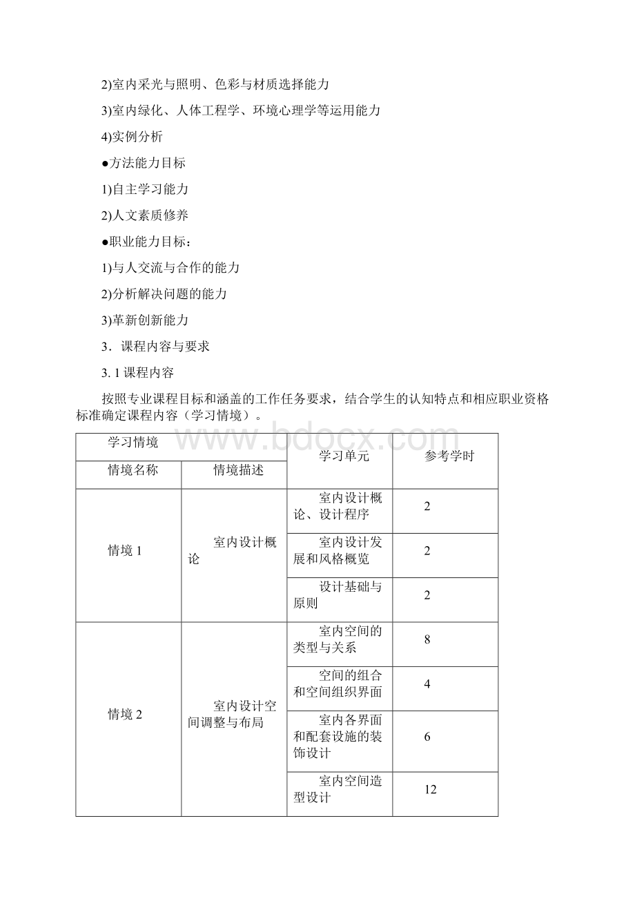 公共空间室内设计课程标准.docx_第2页