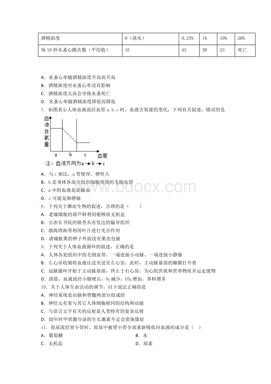 中考生物真题试题(附答案).doc_第2页