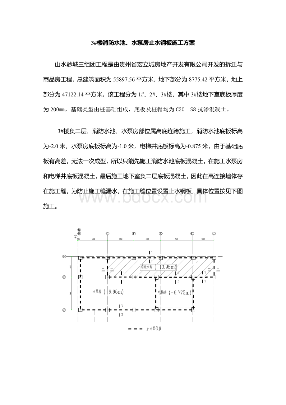 止水钢板施工方案.docx_第1页