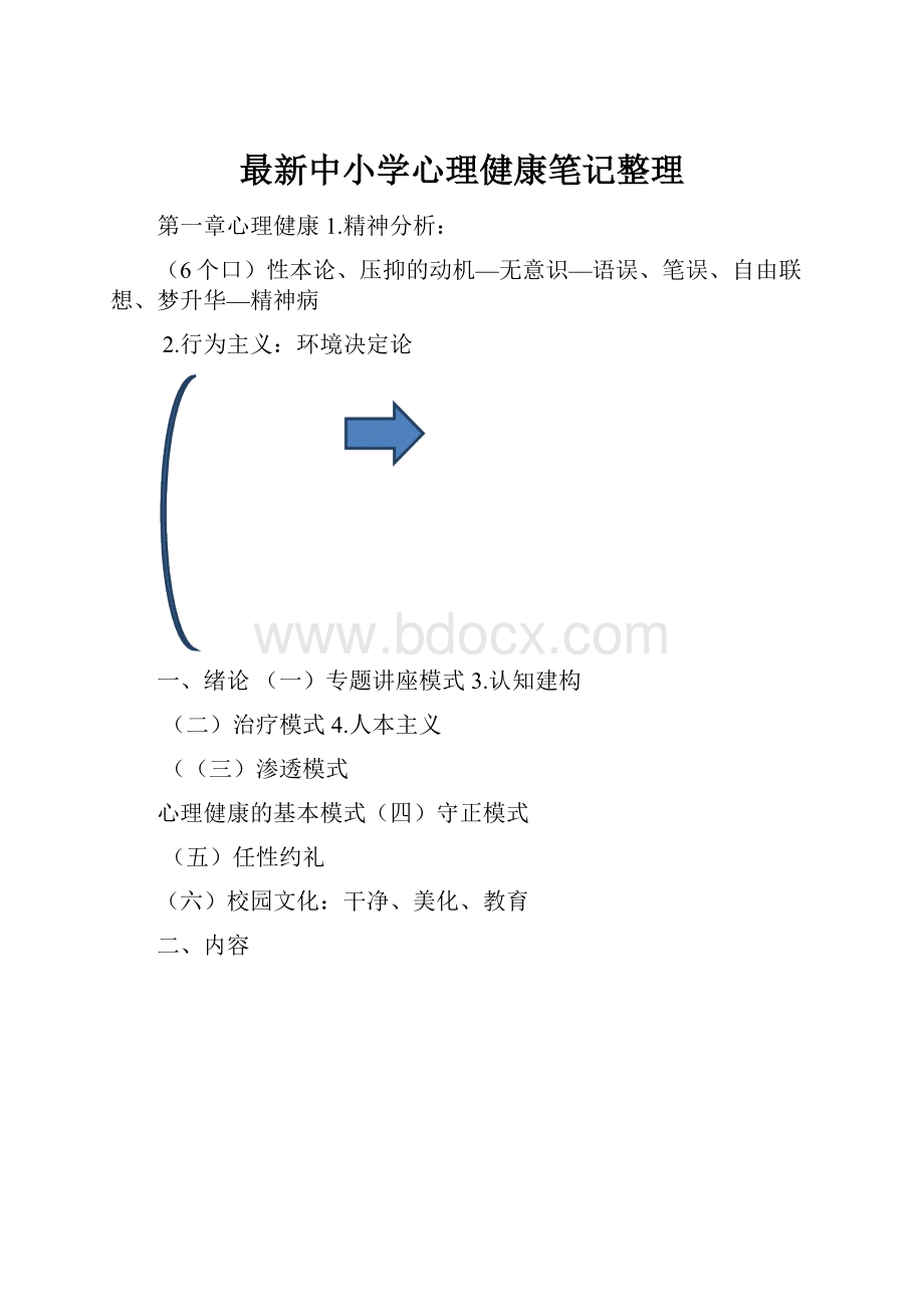 最新中小学心理健康笔记整理.docx_第1页