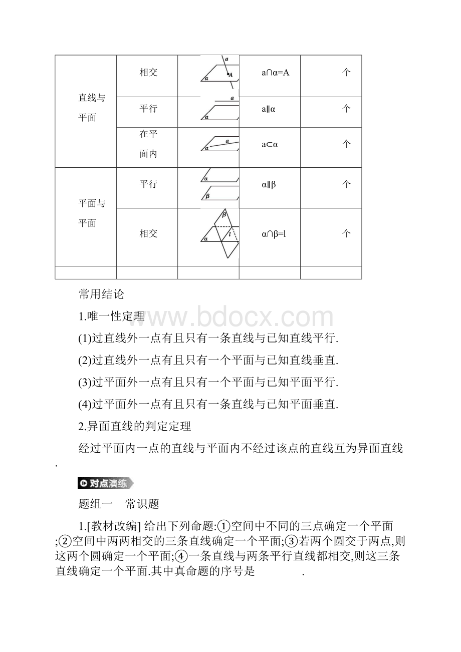 人教版高考数学理一轮复习第七单元 听课正文 第42讲空间点 直线 平面之间的位置关系.docx_第3页