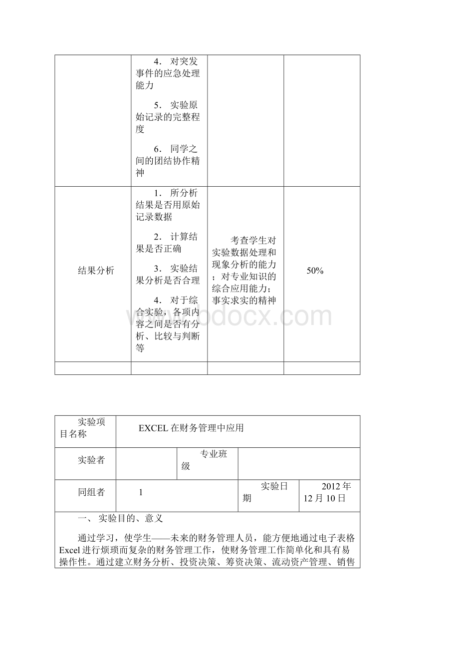 《EXCEL财务管理》实验报告书共享 终极版.docx_第3页