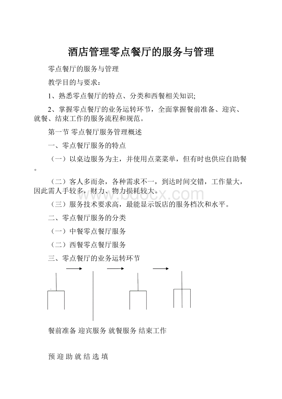 酒店管理零点餐厅的服务与管理.docx