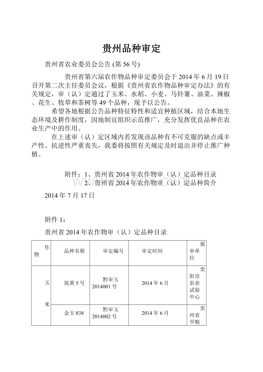 贵州品种审定.docx