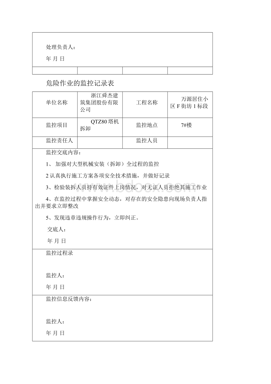 危险作业的监控记录表1.docx_第2页