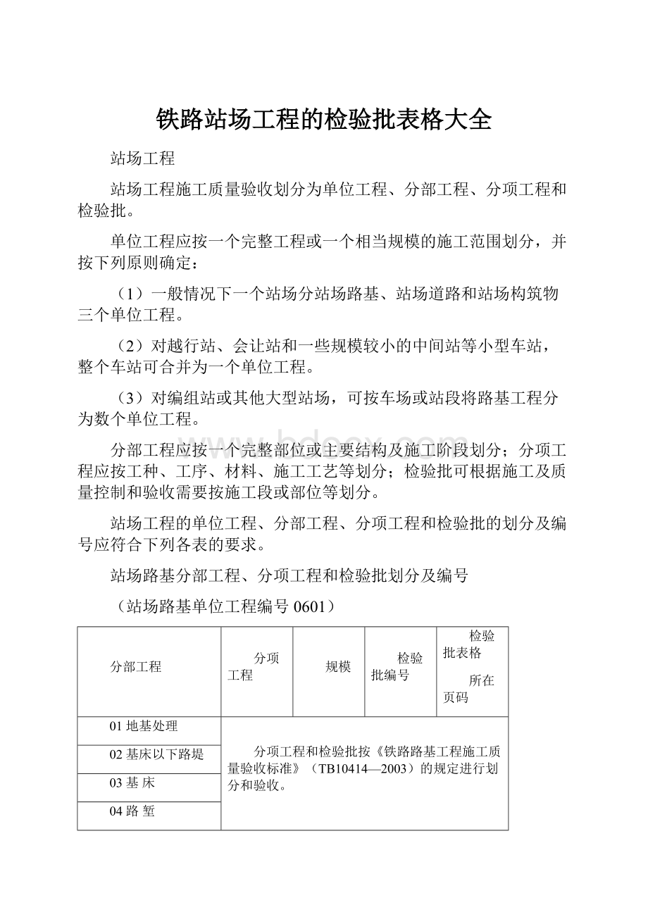 铁路站场工程的检验批表格大全.docx