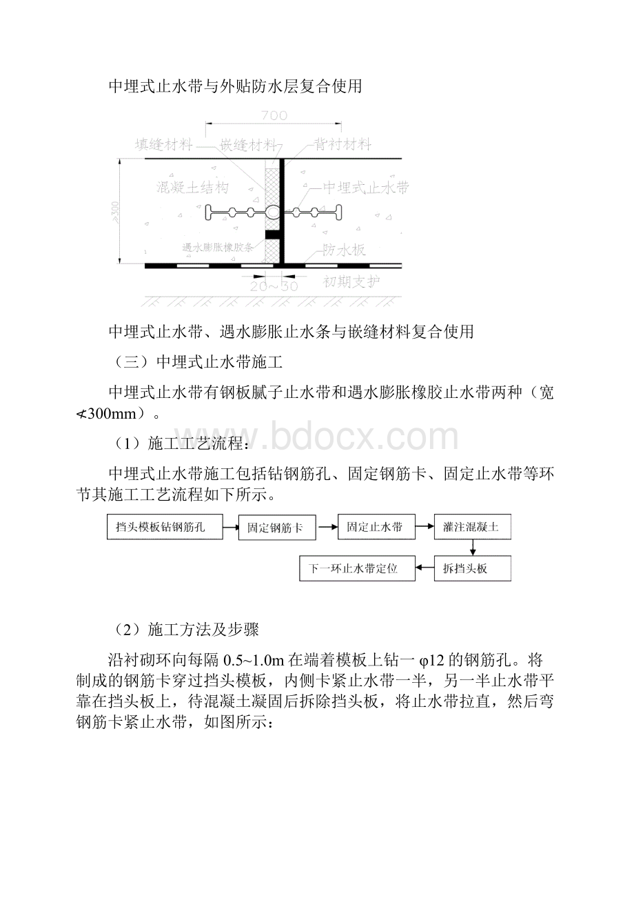 施工缝变形缝防水施工作业指导书.docx_第3页