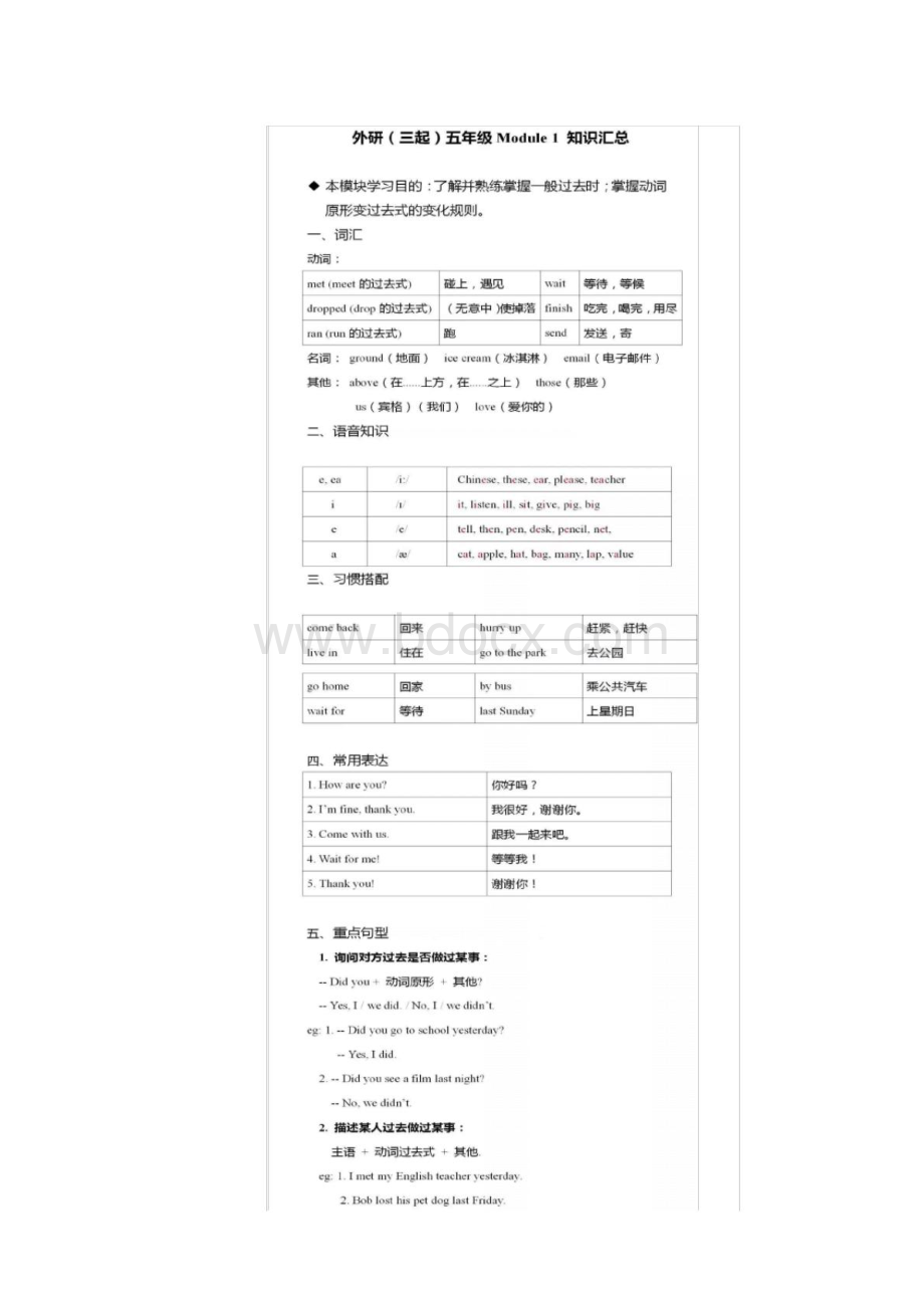 外研版三起英语五年级上册重点知识汇总.docx_第2页