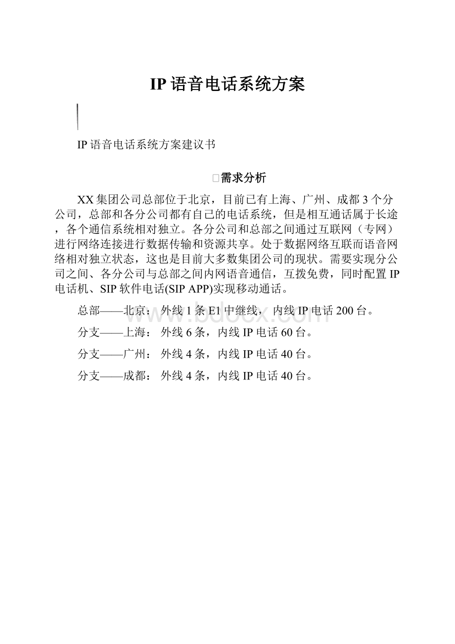 IP语音电话系统方案.docx