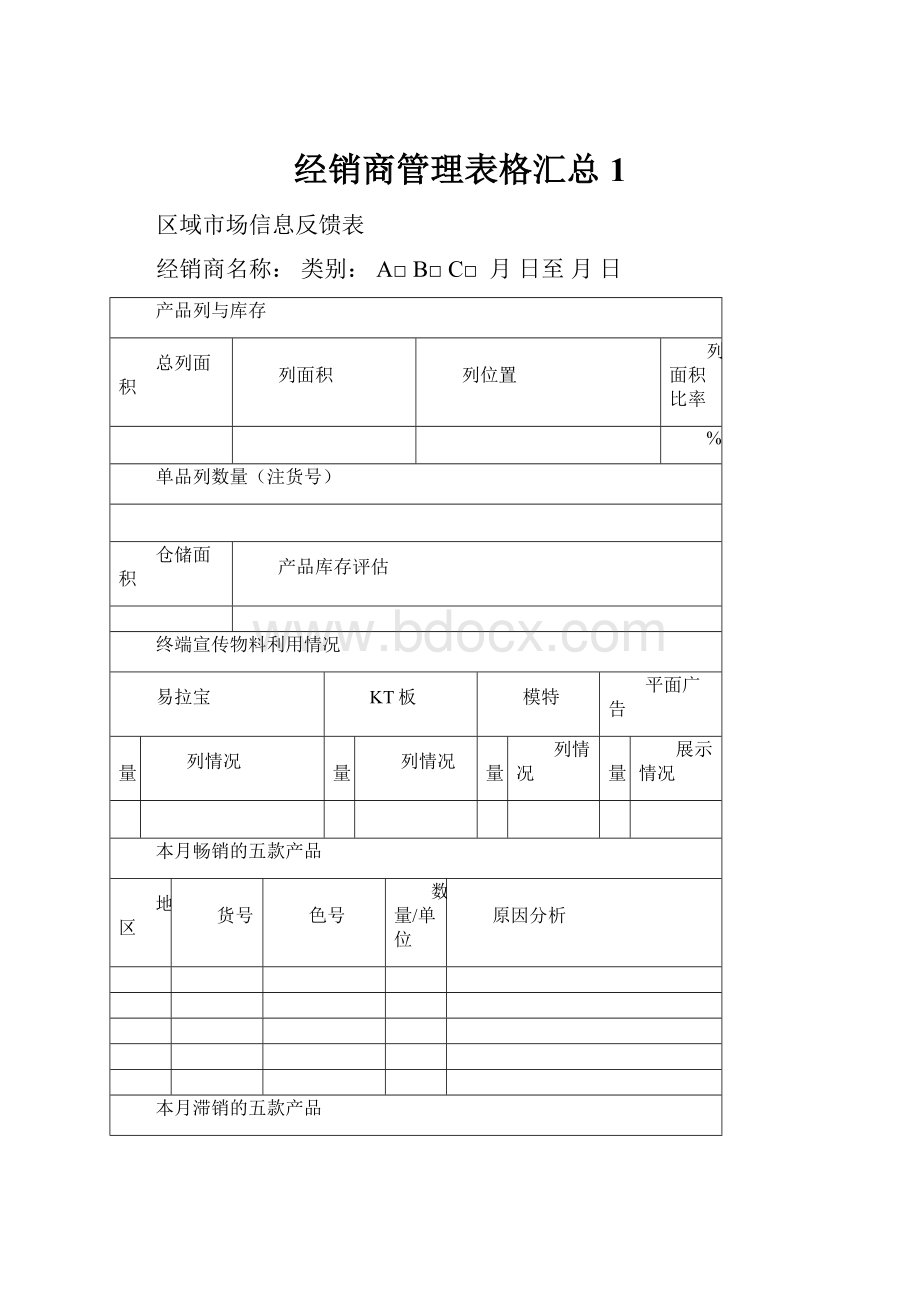 经销商管理表格汇总1.docx