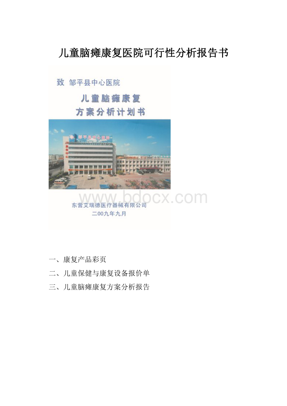 儿童脑瘫康复医院可行性分析报告书.docx