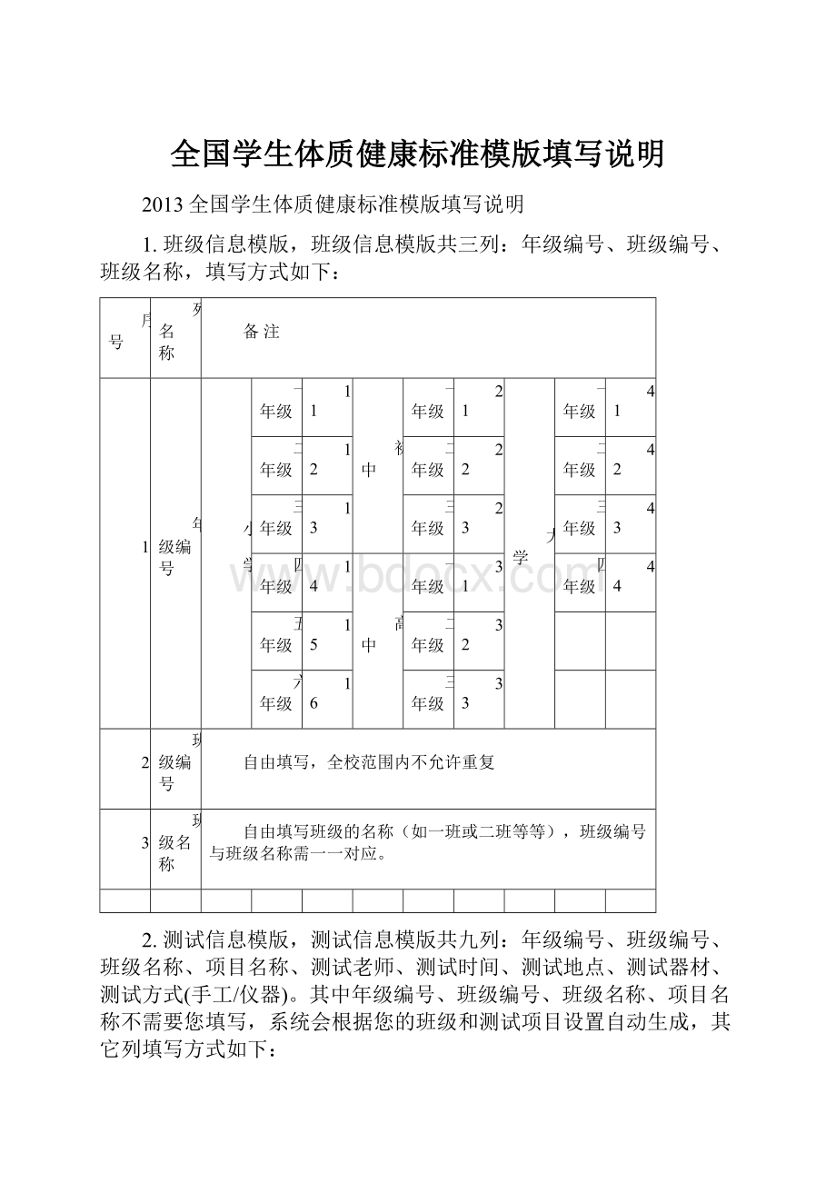 全国学生体质健康标准模版填写说明.docx_第1页