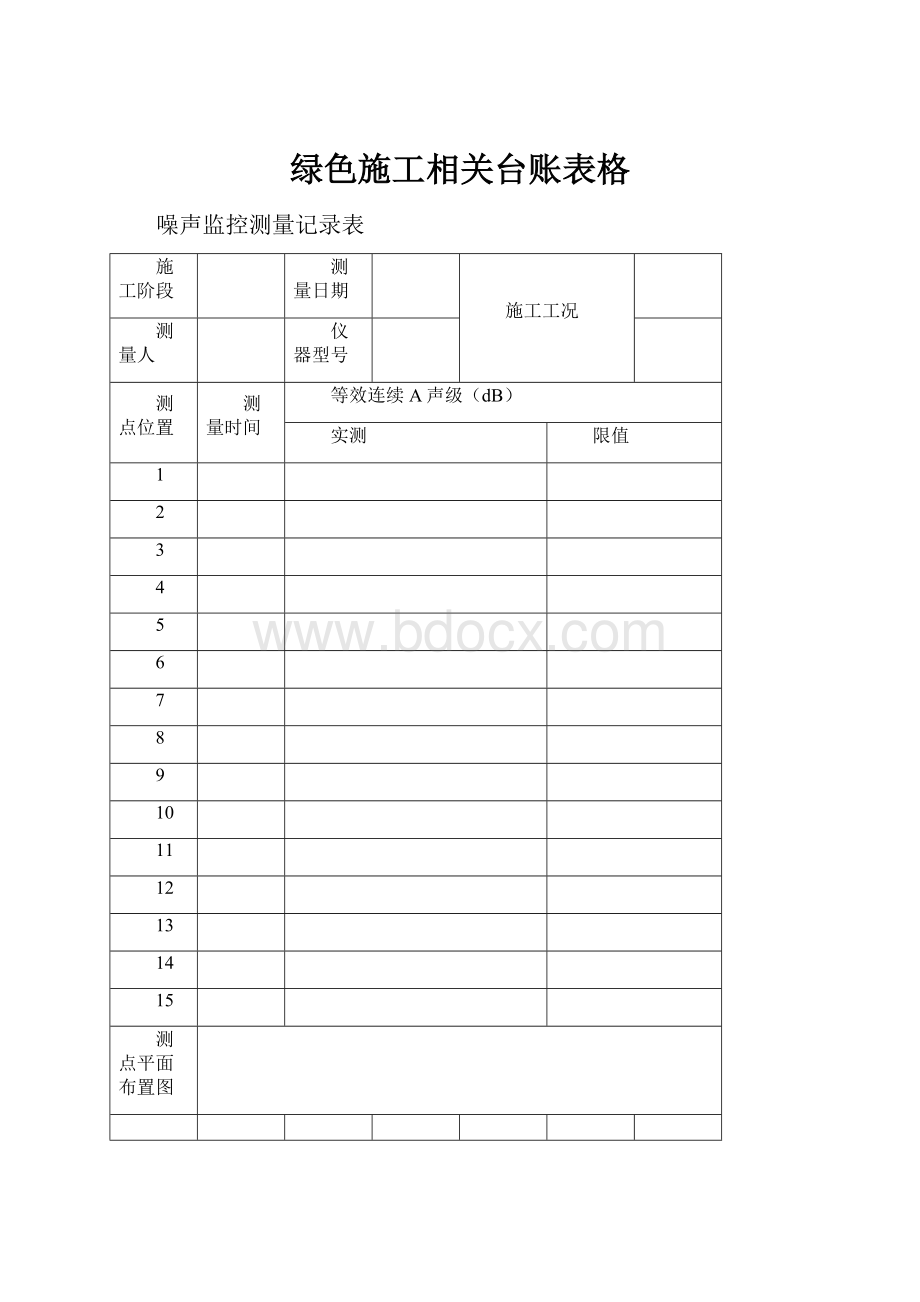 绿色施工相关台账表格.docx