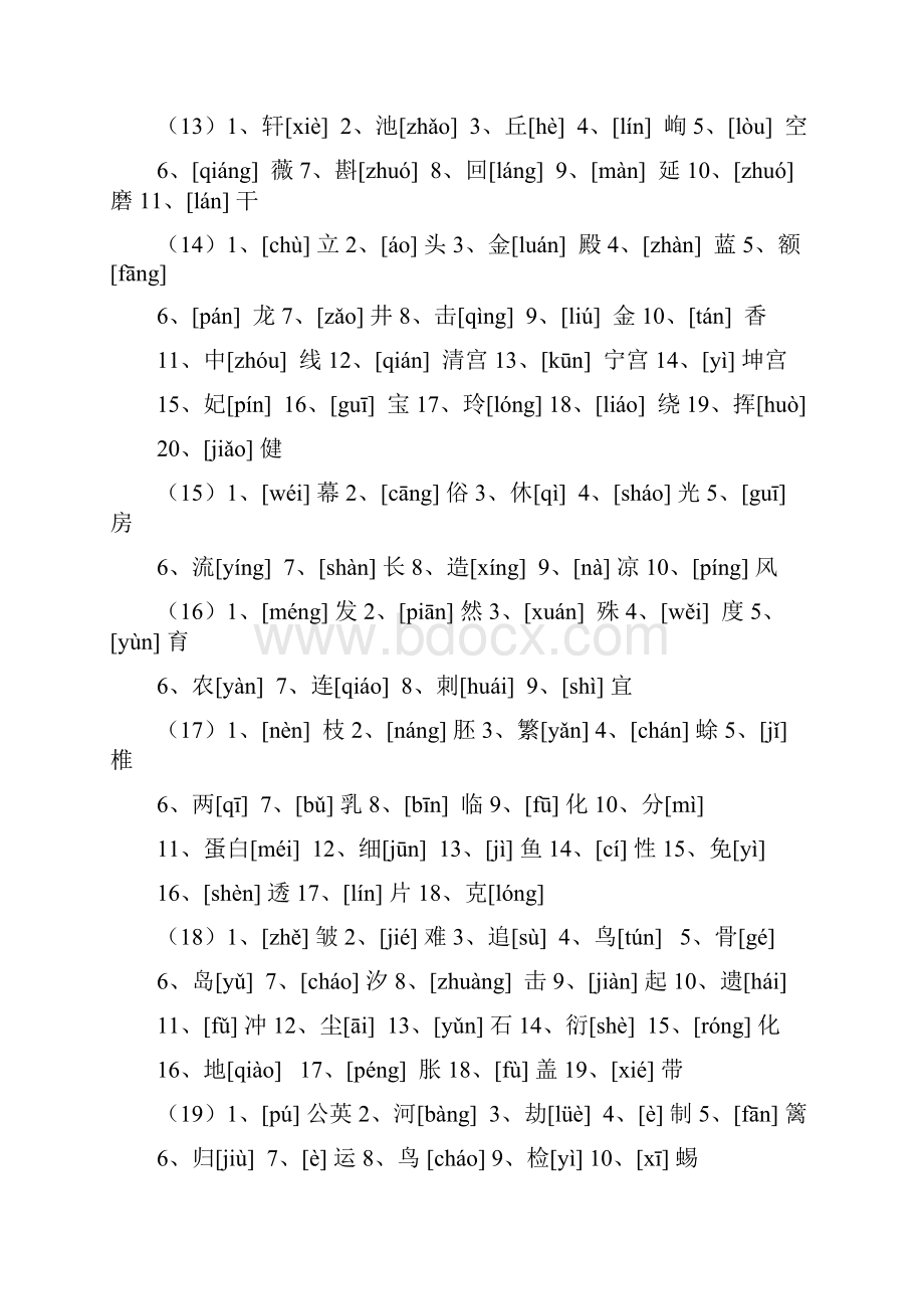 最新八年级语文上册字音字形训练.docx_第3页