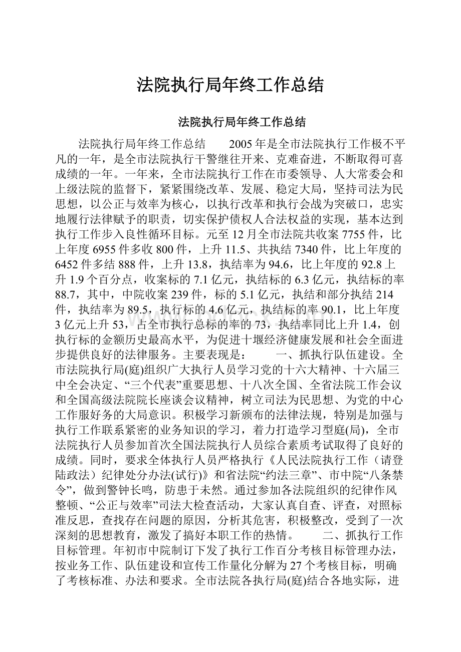 法院执行局年终工作总结.docx_第1页