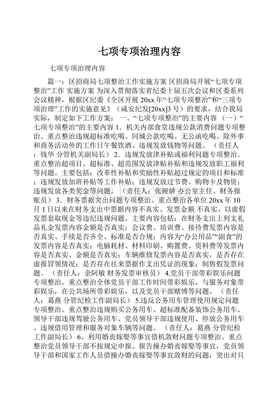 七项专项治理内容.docx