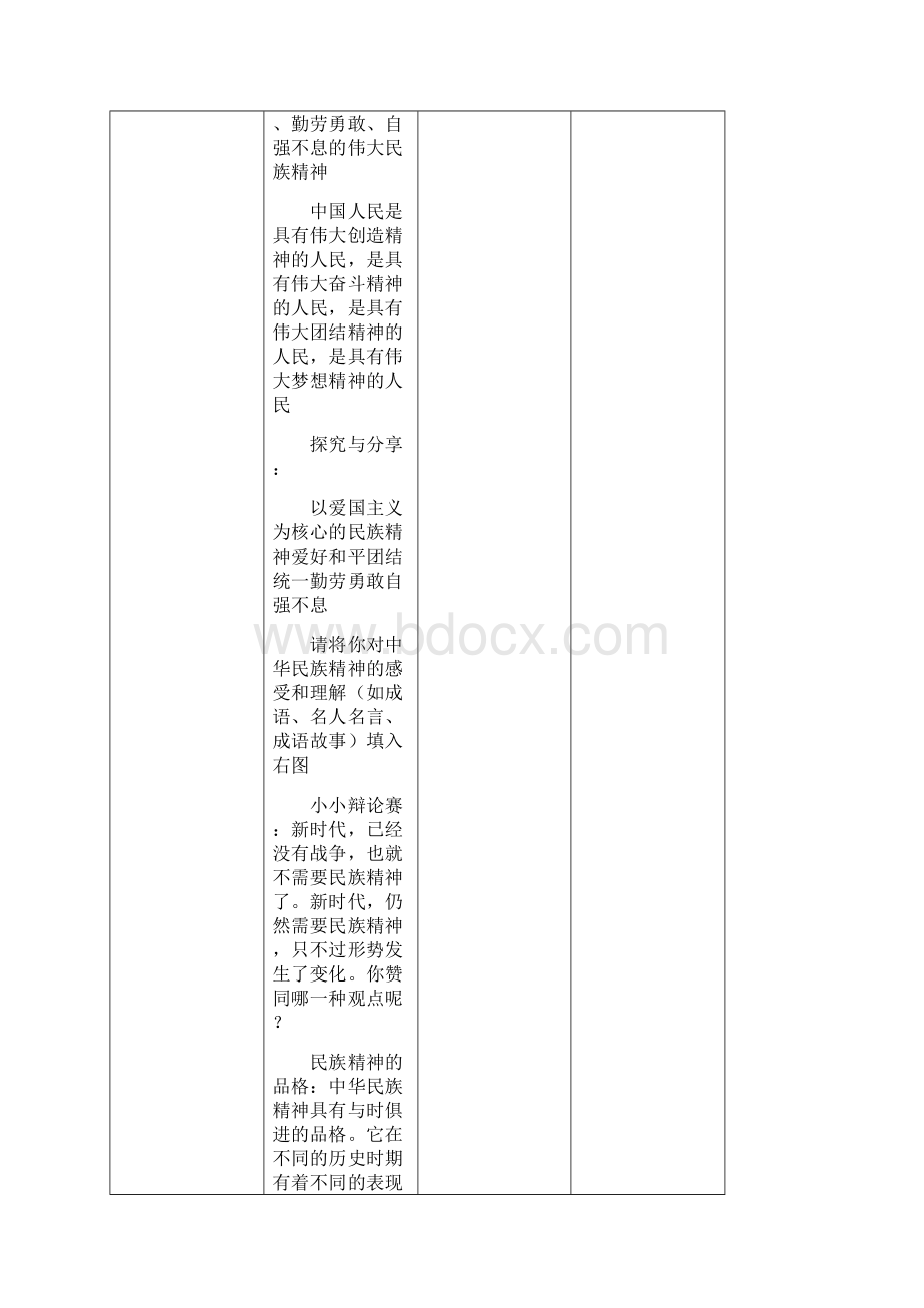 部编人教版九年级道德与法治上册52《凝聚价值追求》优质教案.docx_第3页