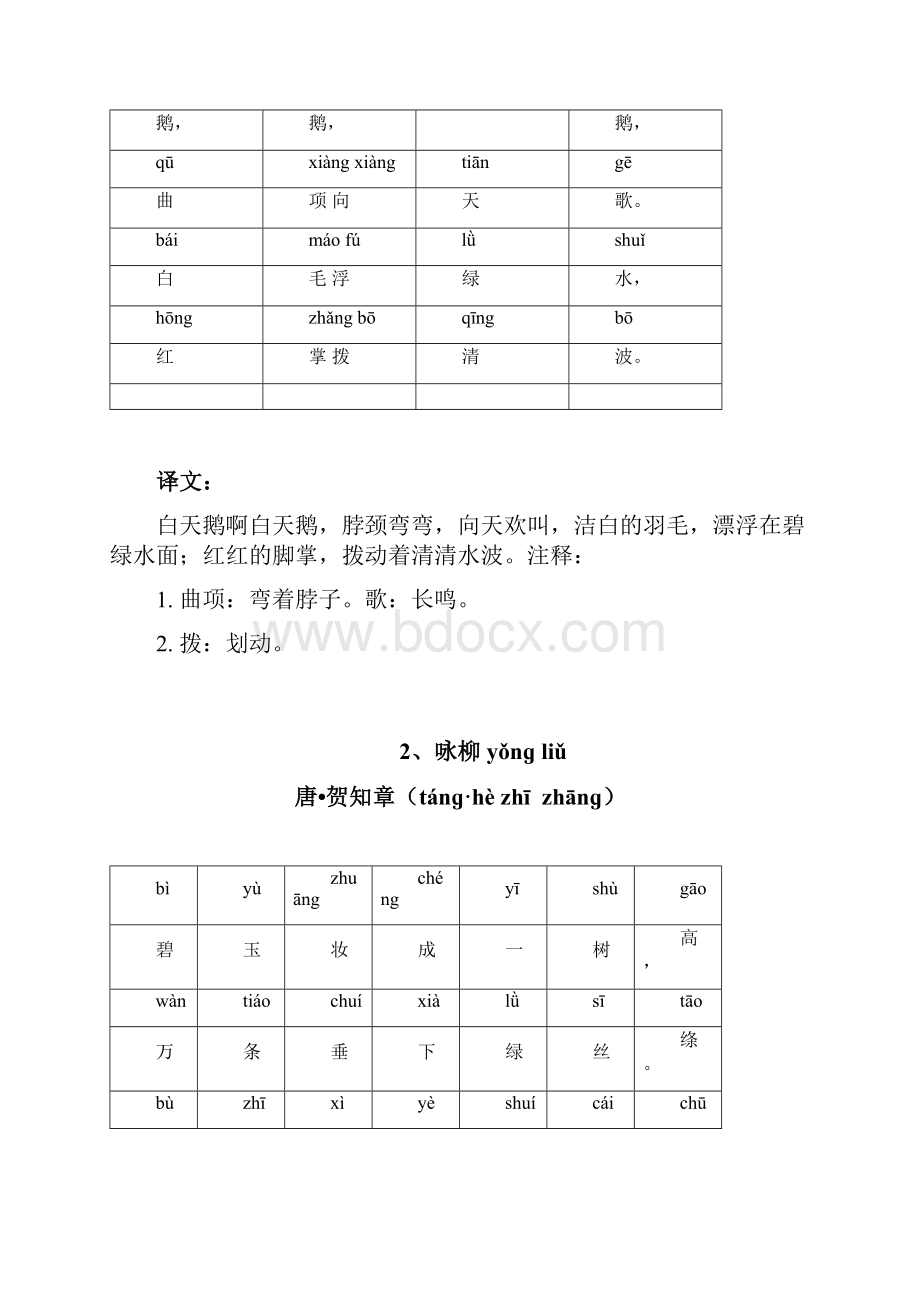 小学一年级上学期必背古诗25首拼音版.docx_第3页