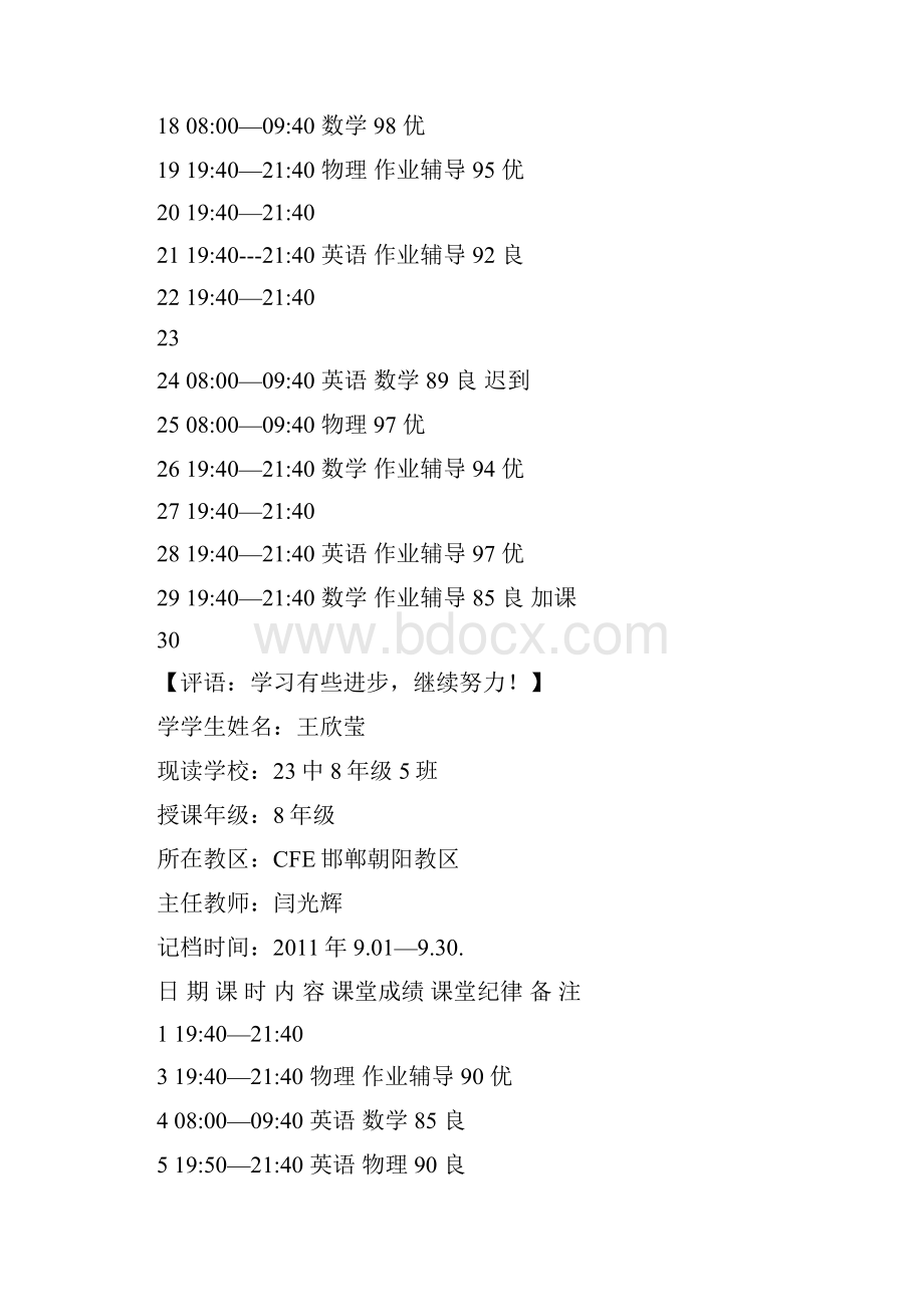 CFE邯郸朝阳教区八年级学生课堂记录.docx_第2页