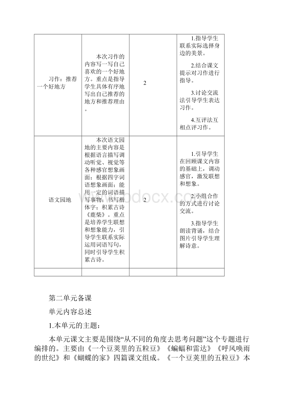 部编版小学语文四年级上册全册单元集体备课.docx_第3页