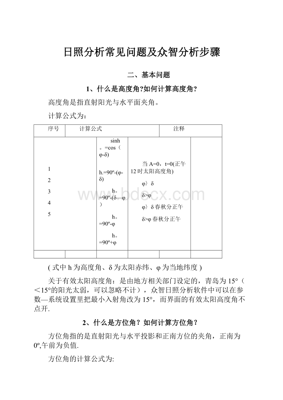 日照分析常见问题及众智分析步骤.docx_第1页