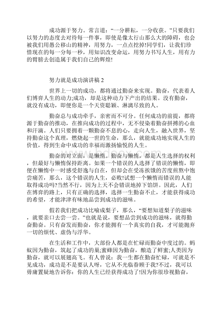 努力就是成功演讲稿.docx_第2页