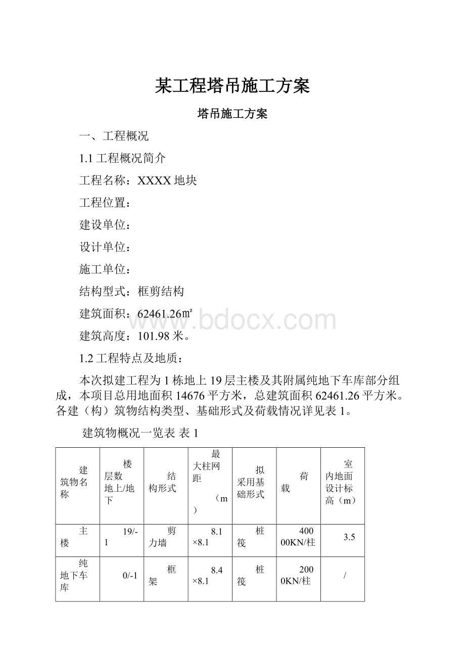 某工程塔吊施工方案.docx