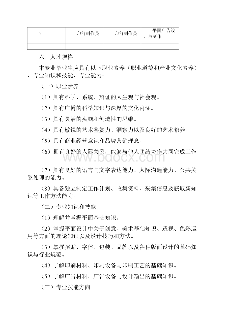 计算机平面设计专业课程设置表.docx_第2页