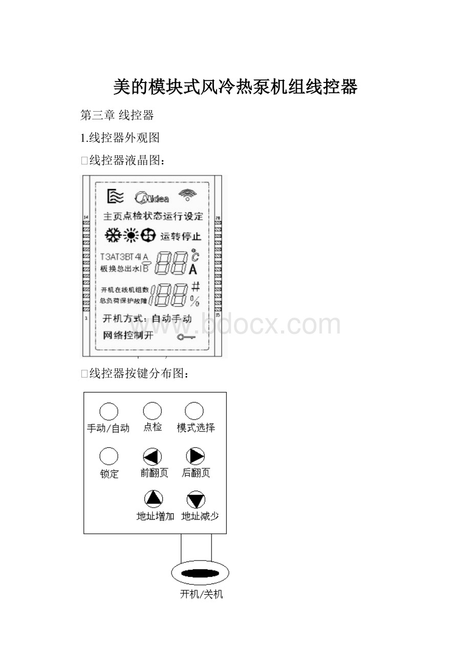 美的模块式风冷热泵机组线控器.docx