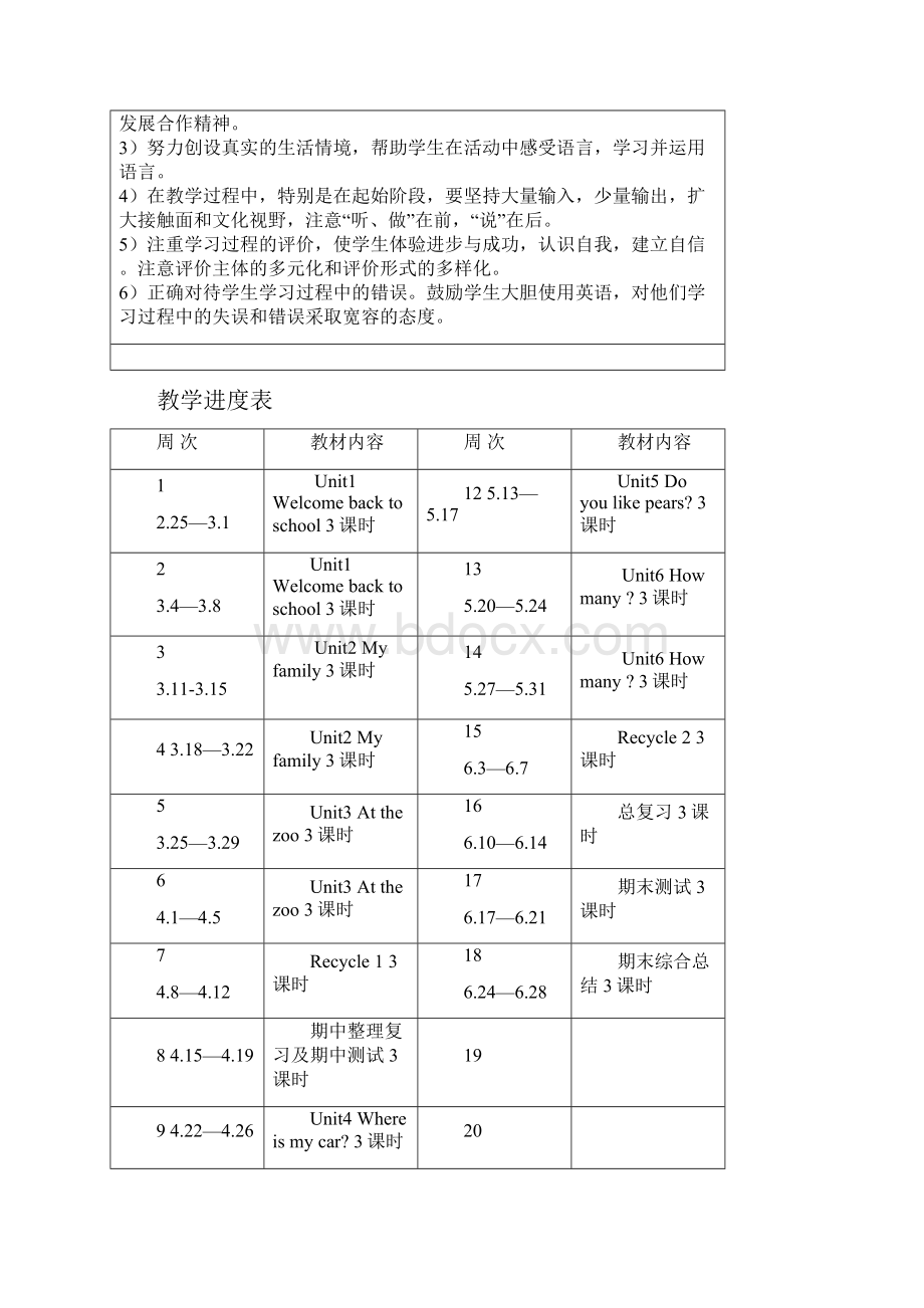 春季人教小学PEP英语三年级下册全册教案表格式 已编辑 只需打印.docx_第3页