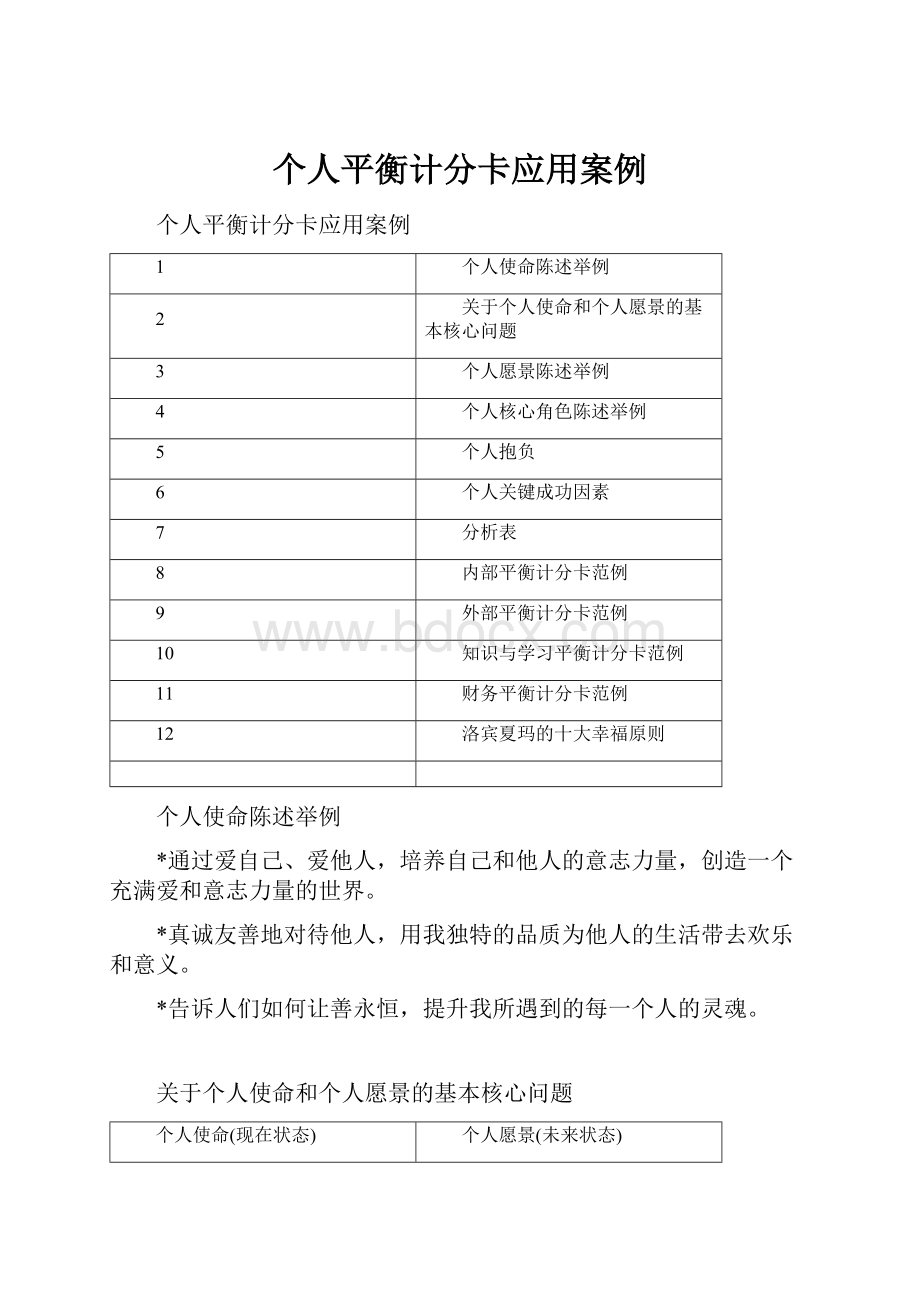 个人平衡计分卡应用案例.docx_第1页