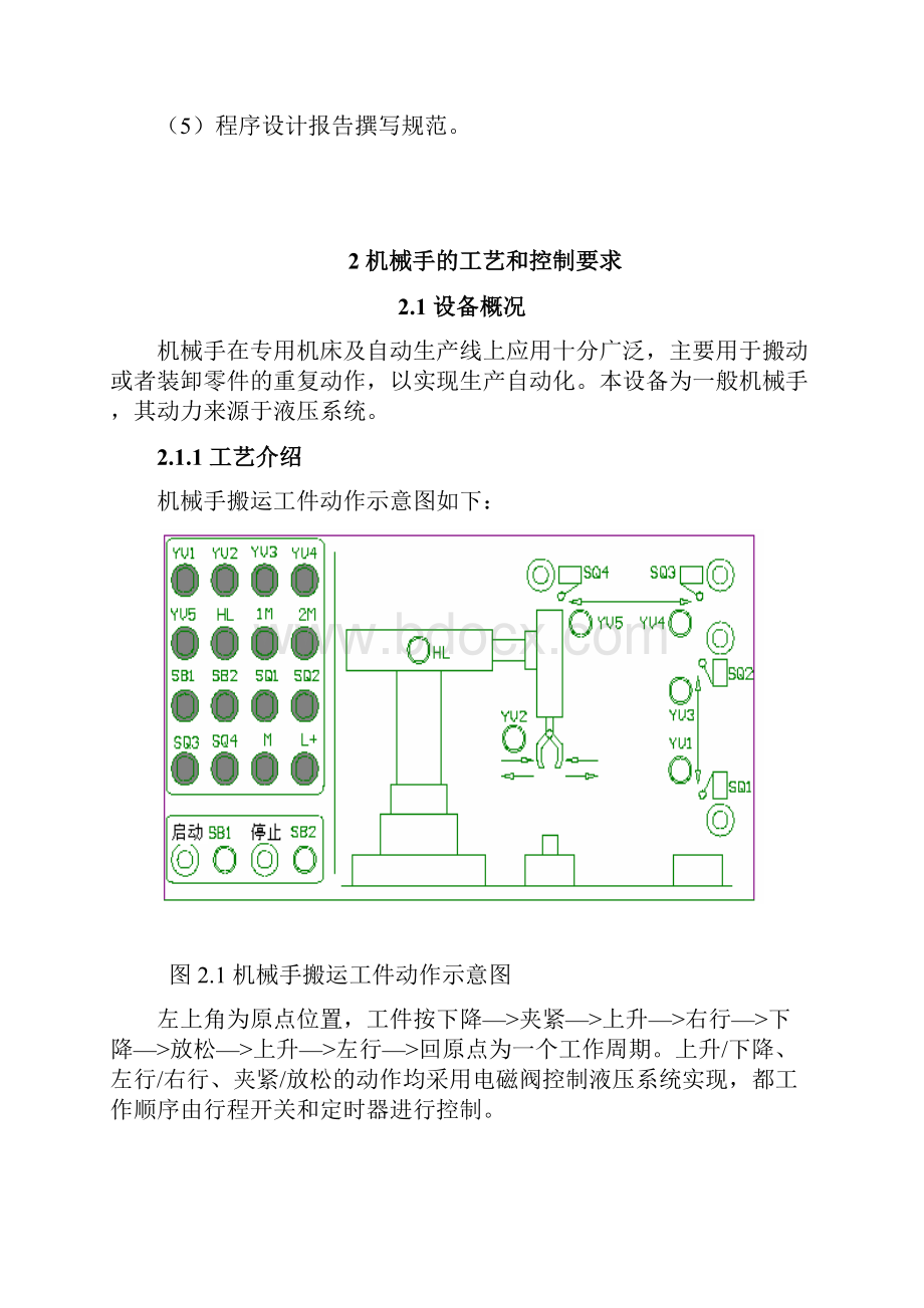 PLC机械手课程设计报告.docx_第2页