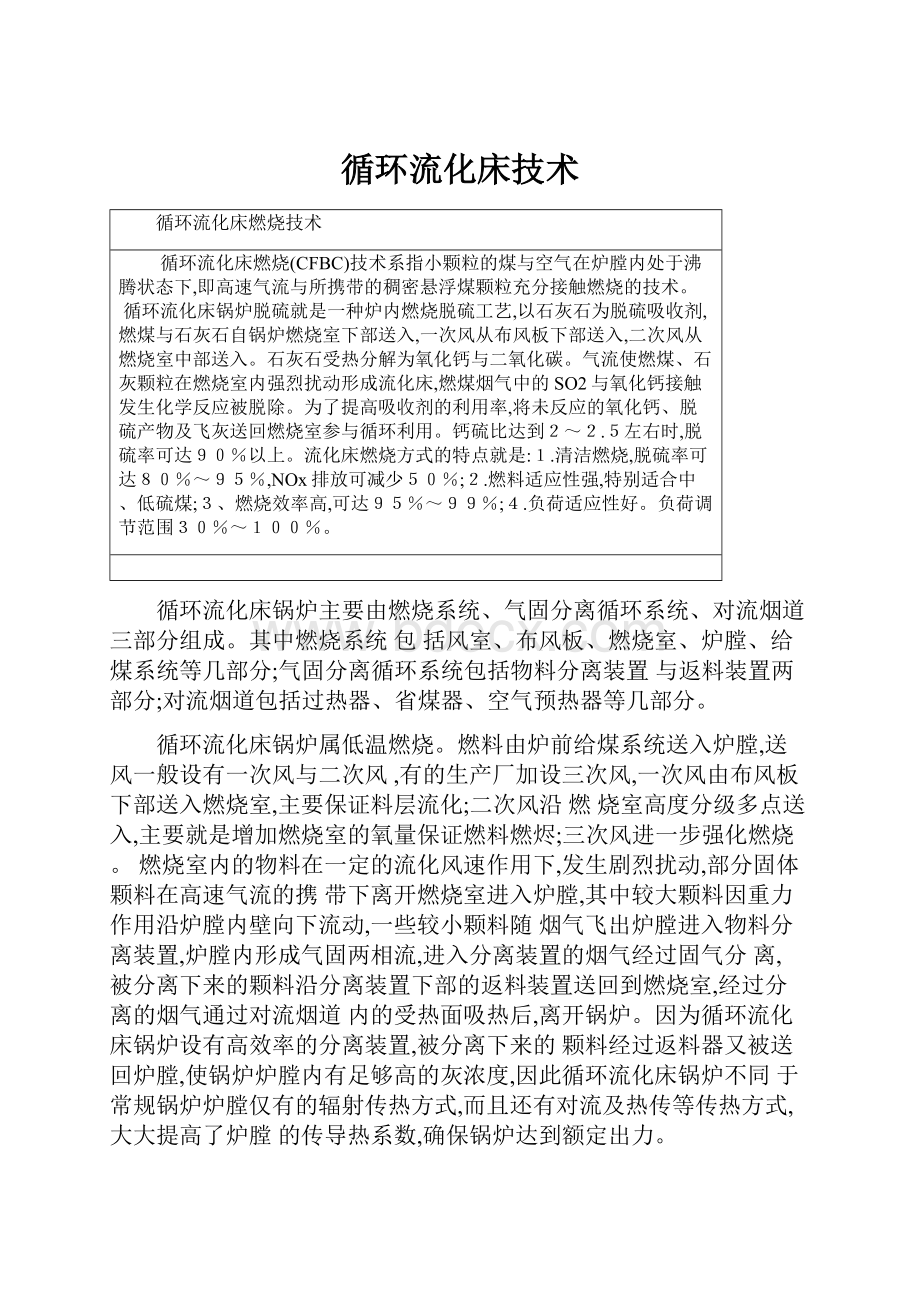 循环流化床技术.docx_第1页