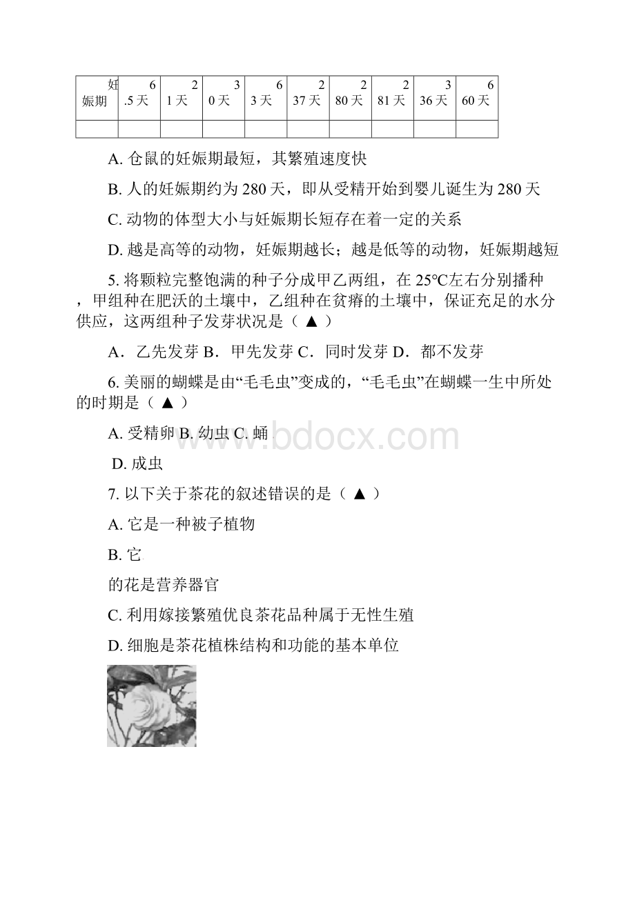 浙江省乐清市七年级科学下学期期中试题普通班.docx_第2页