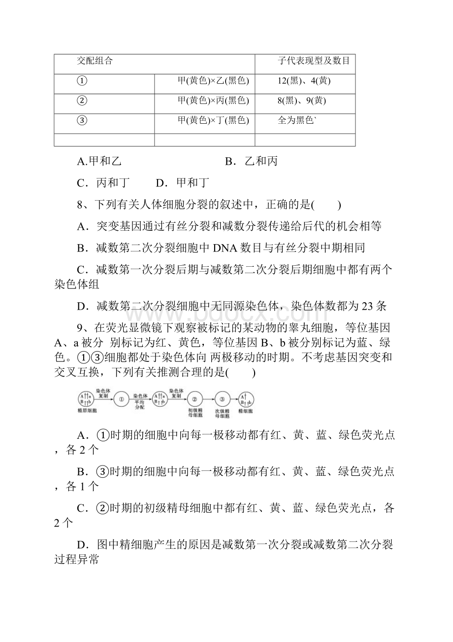 宜宾市第六中学生物暑期作业.docx_第3页