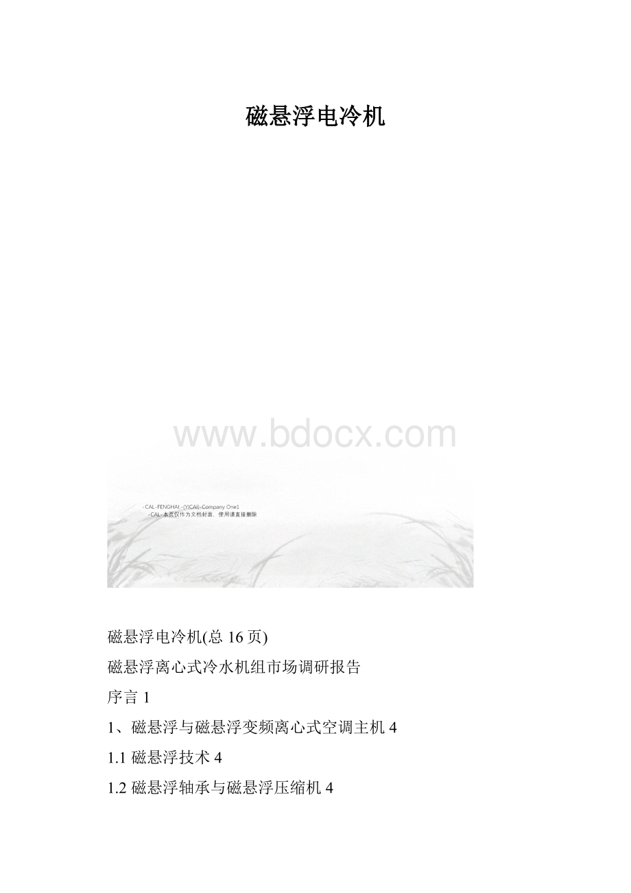 磁悬浮电冷机.docx