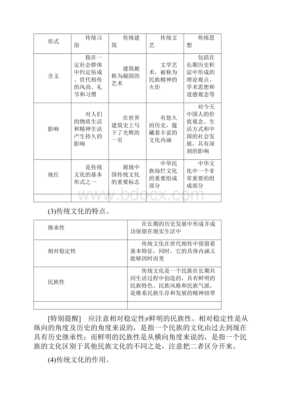 届高三政治一轮复习学案24文化的继承性与文化发展 新人教版必修3.docx_第3页