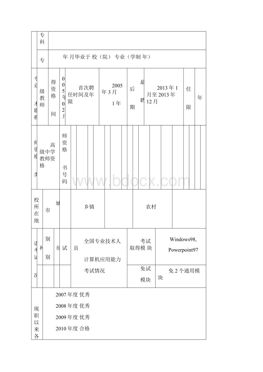 山东省中小学教师职称评审表.docx_第3页