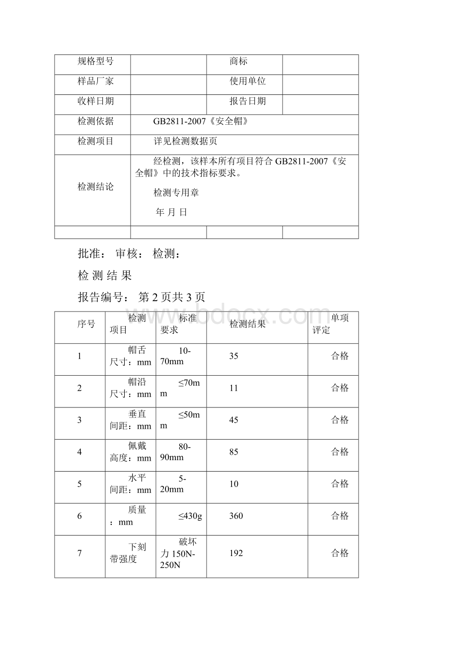 安全帽检测报告及原始记录.docx_第2页