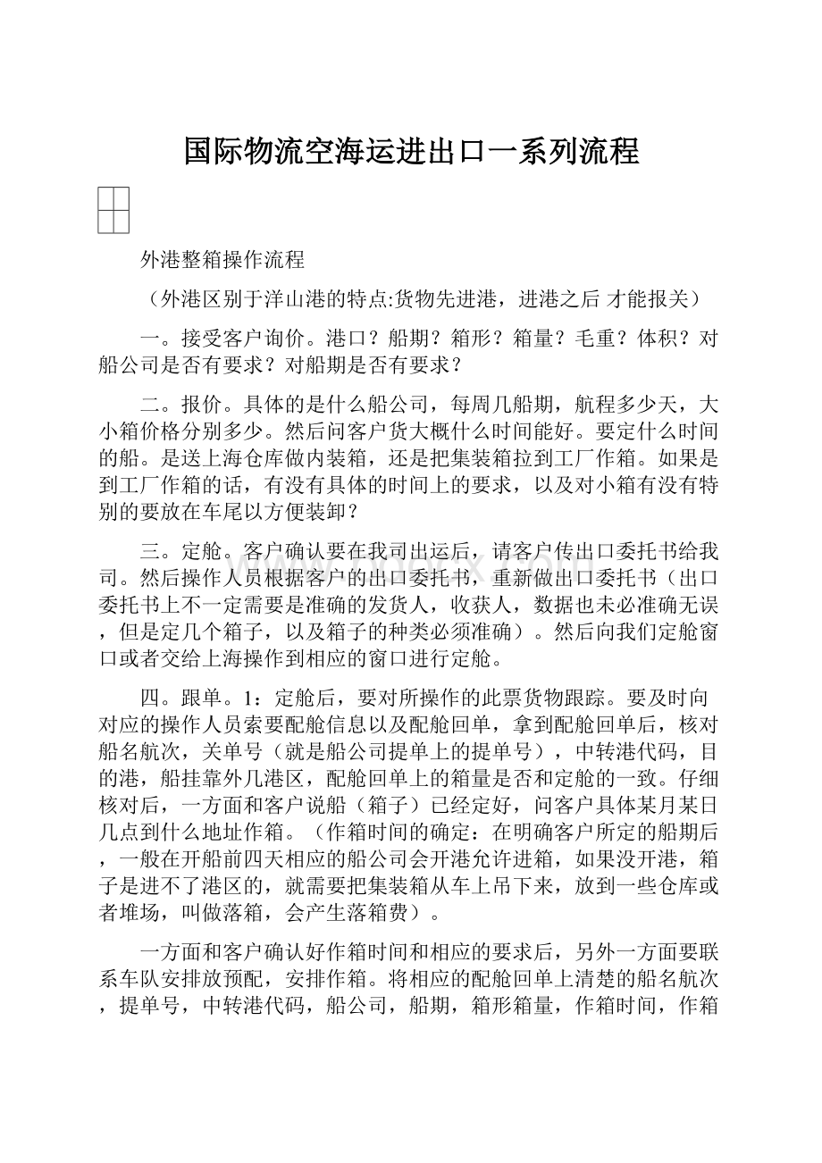 国际物流空海运进出口一系列流程.docx_第1页