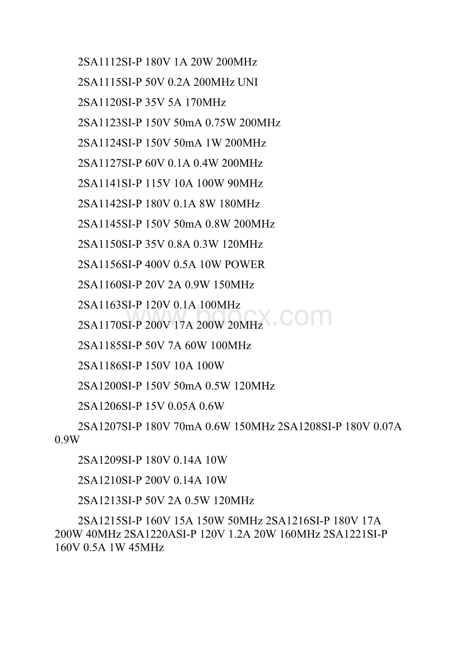 部分三极管2SA型参数.docx_第2页