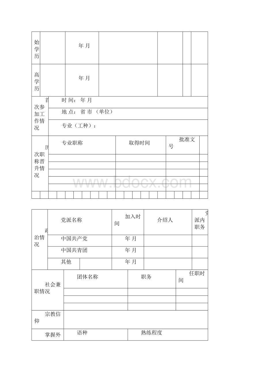 员工基本情况登记表.docx_第3页